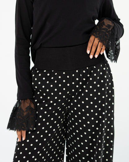 Black Polka Dot Pants