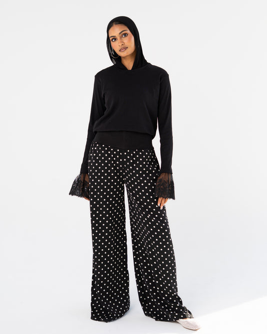 Black Polka Dot Pants