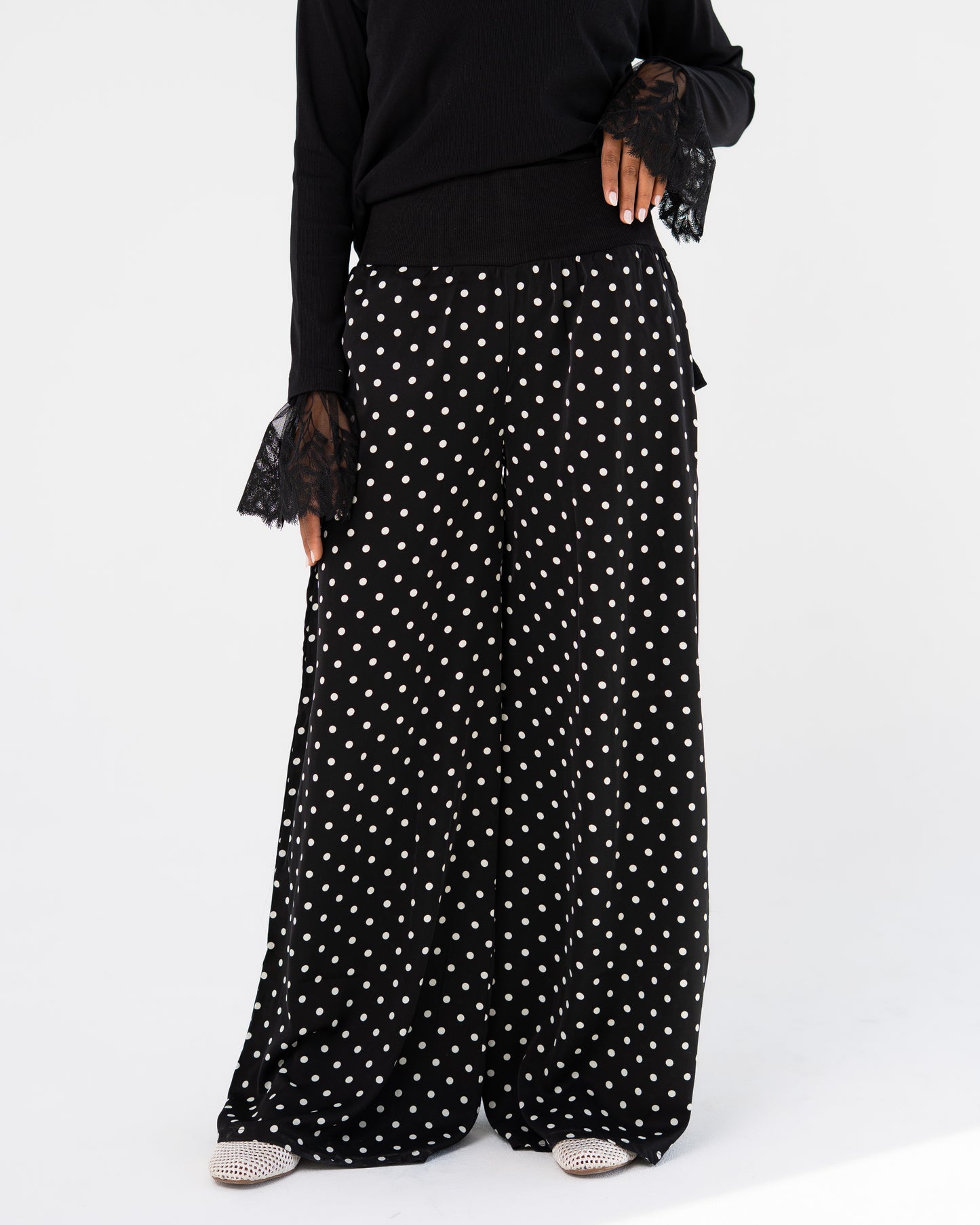 Black Polka Dot Pants