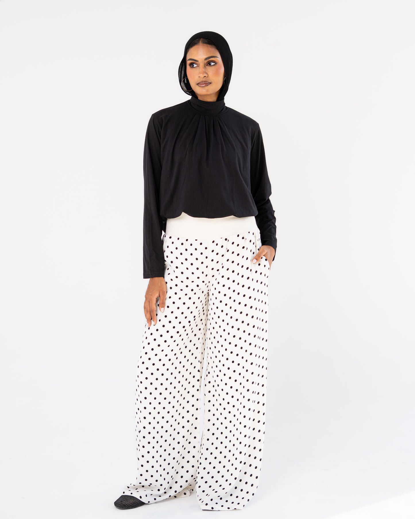 White Polka Dot Pants
