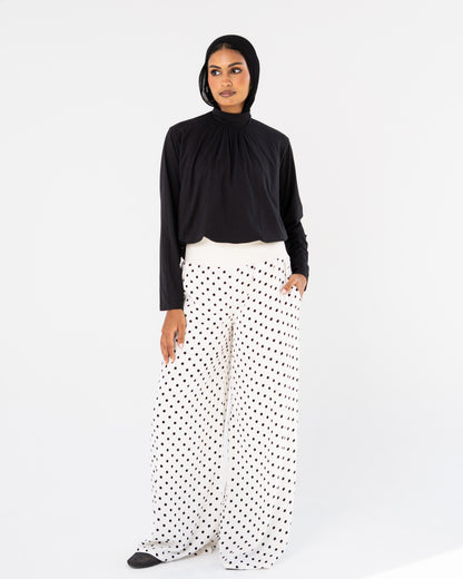 White Polka Dot Pants