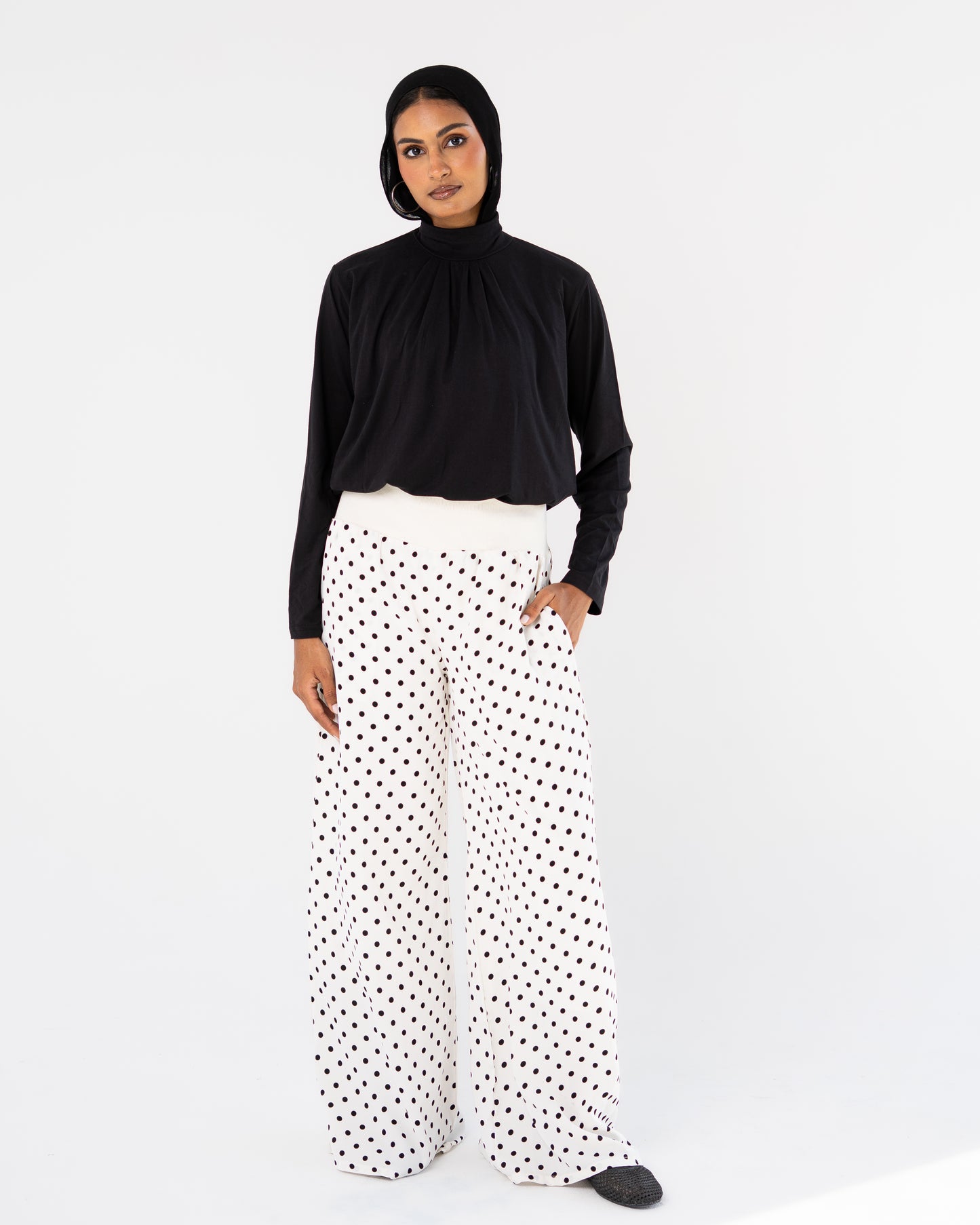 White Polka Dot Pants