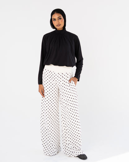 White Polka Dot Pants