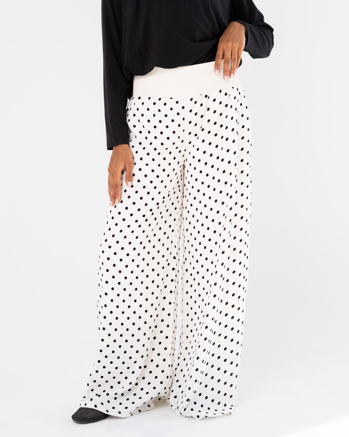 White Polka Dot Pants