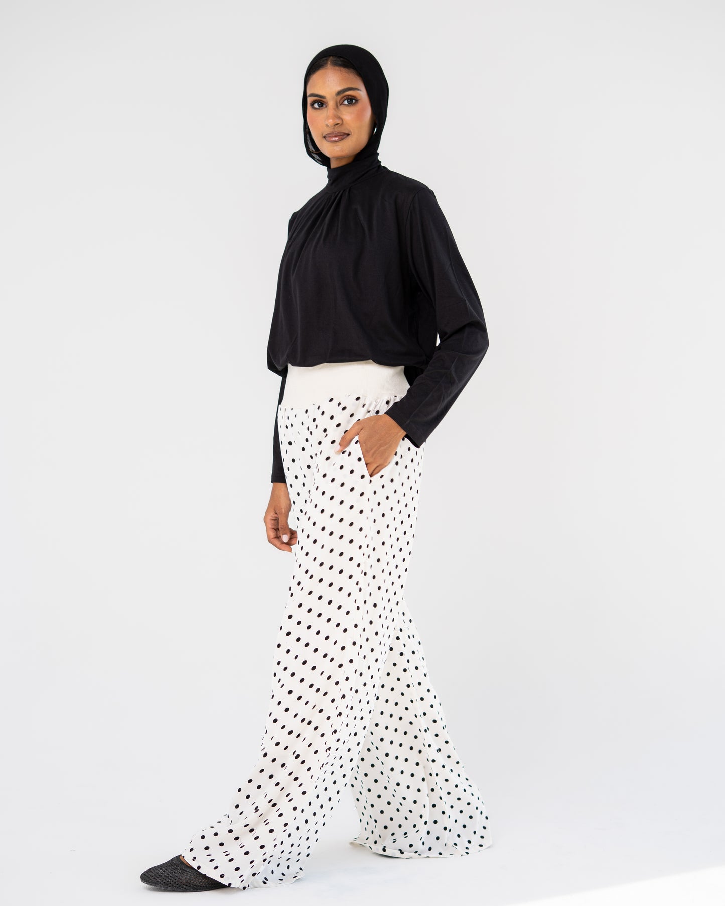 White Polka Dot Pants