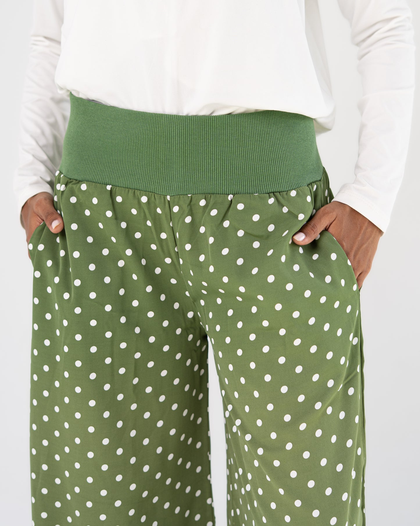 Green Polka Dot Pants