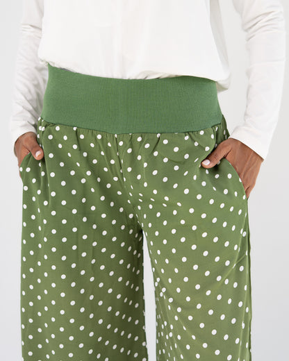 Green Polka Dot Pants