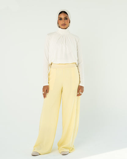 Yellow Wide-Leg Pants