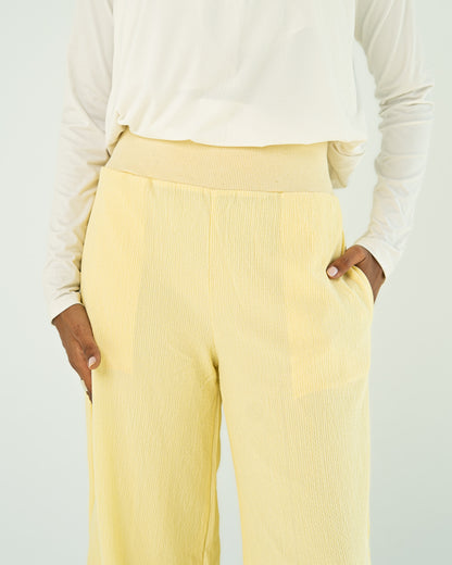 Yellow Wide-Leg Pants