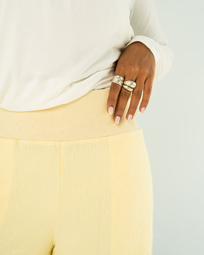 Yellow Wide-Leg Pants