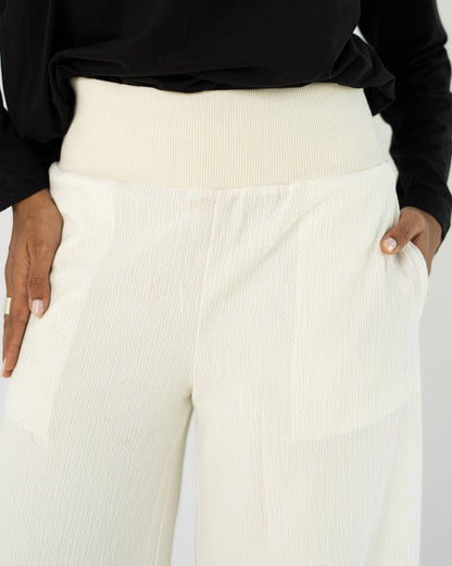 White Wide-Leg Pants