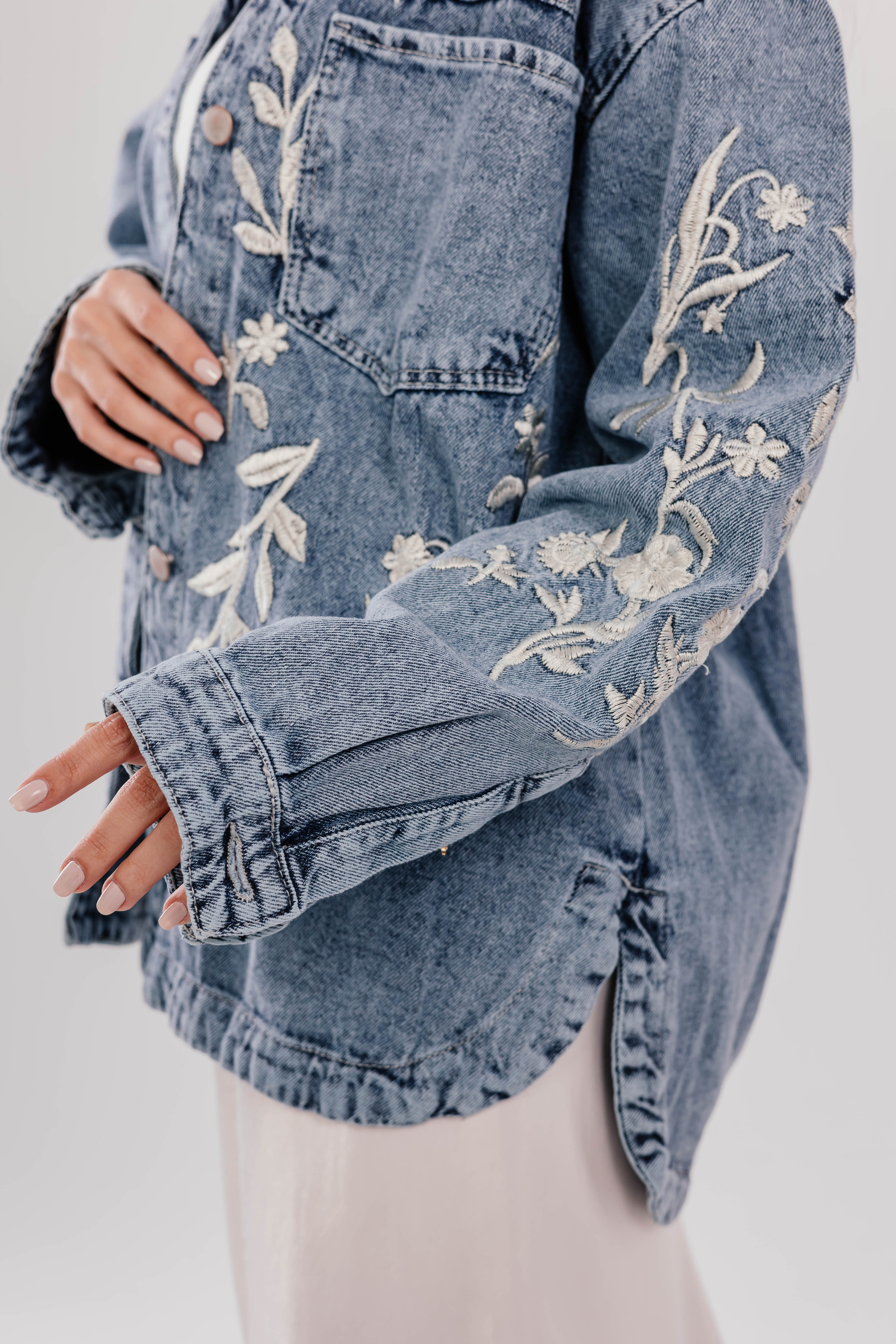 Flora Denim Jacket