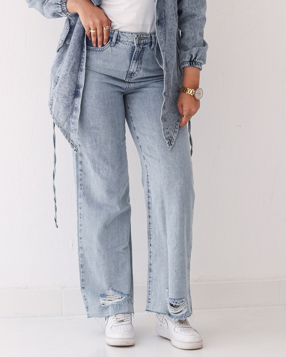 Chunky Denim Pants