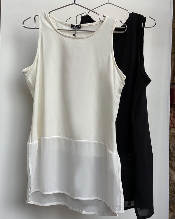 Half & Half Sleeveless Basic