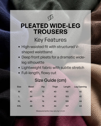 Pleated Wide-Leg Trousers