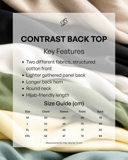 Contrast Back Top