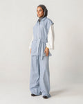Light Blue Sleeveless Denim Set