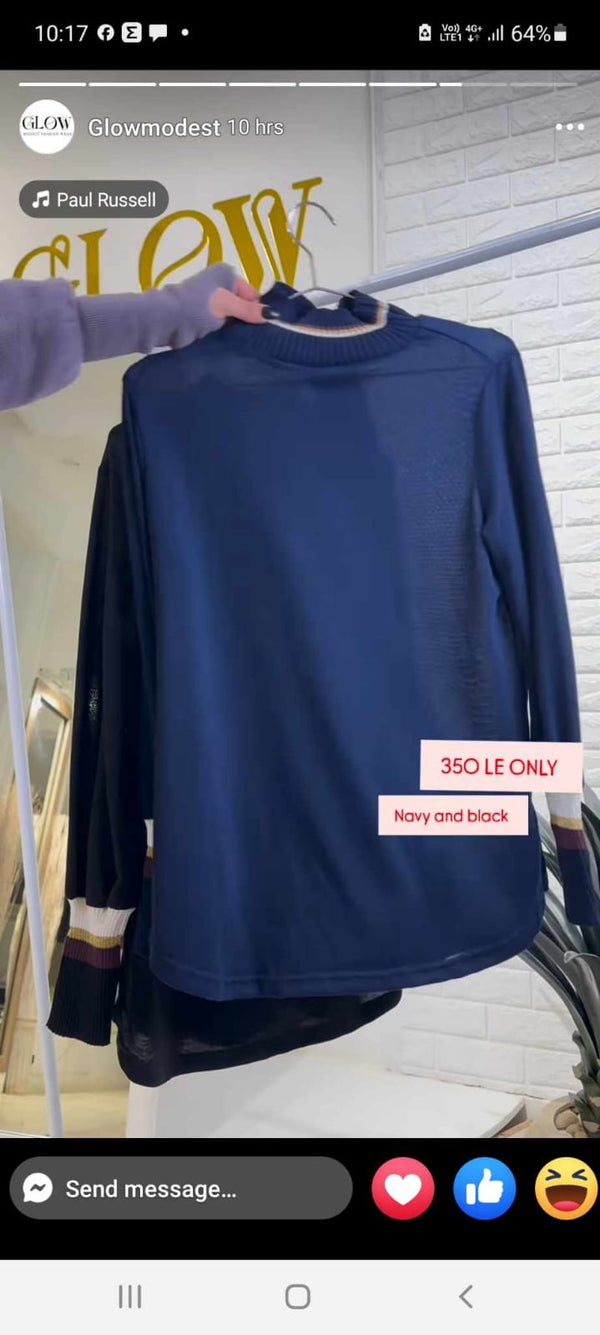 Black&navy blouse