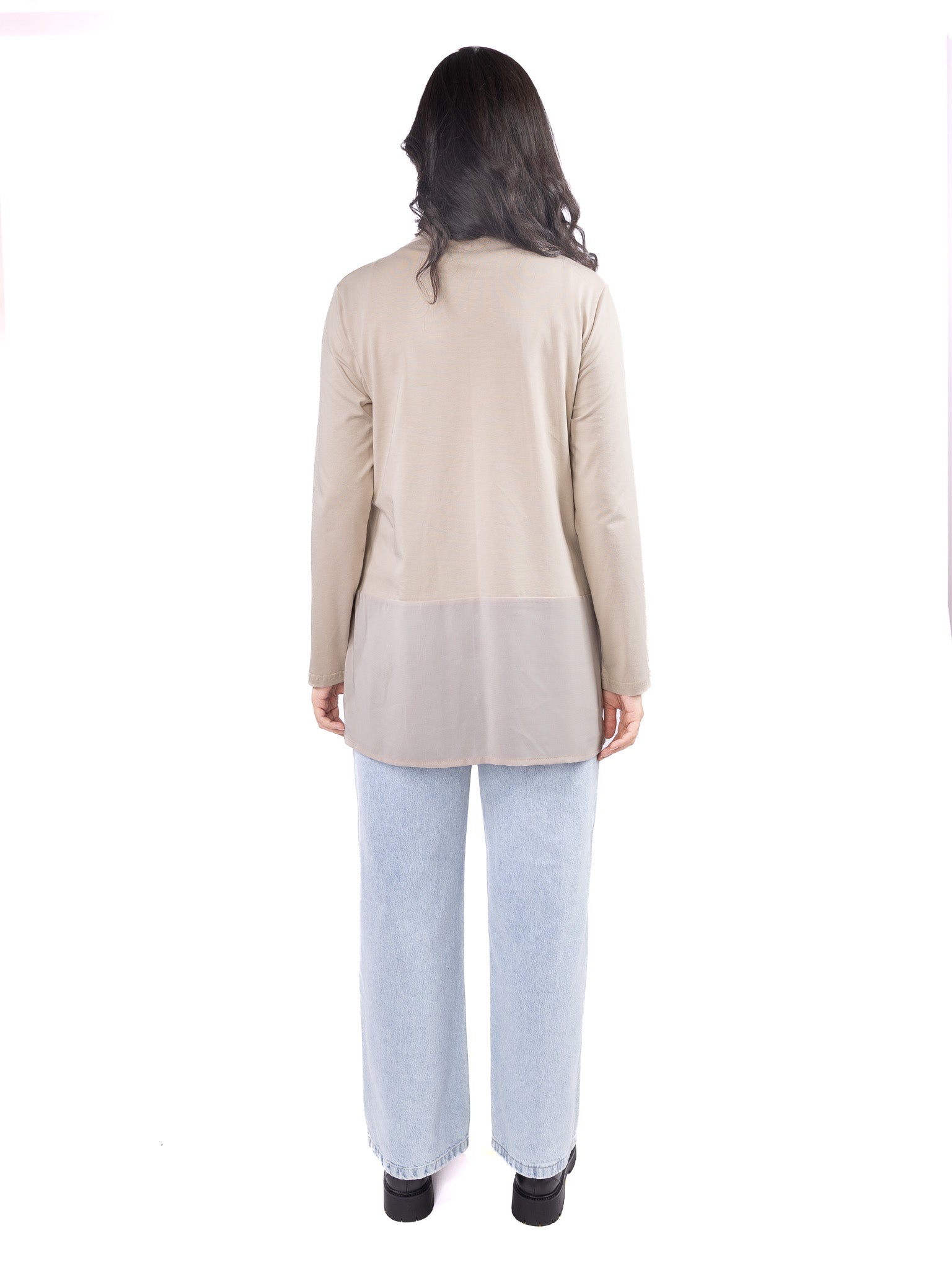 Chiffon Flow High - Neck Top - Glow Modest
