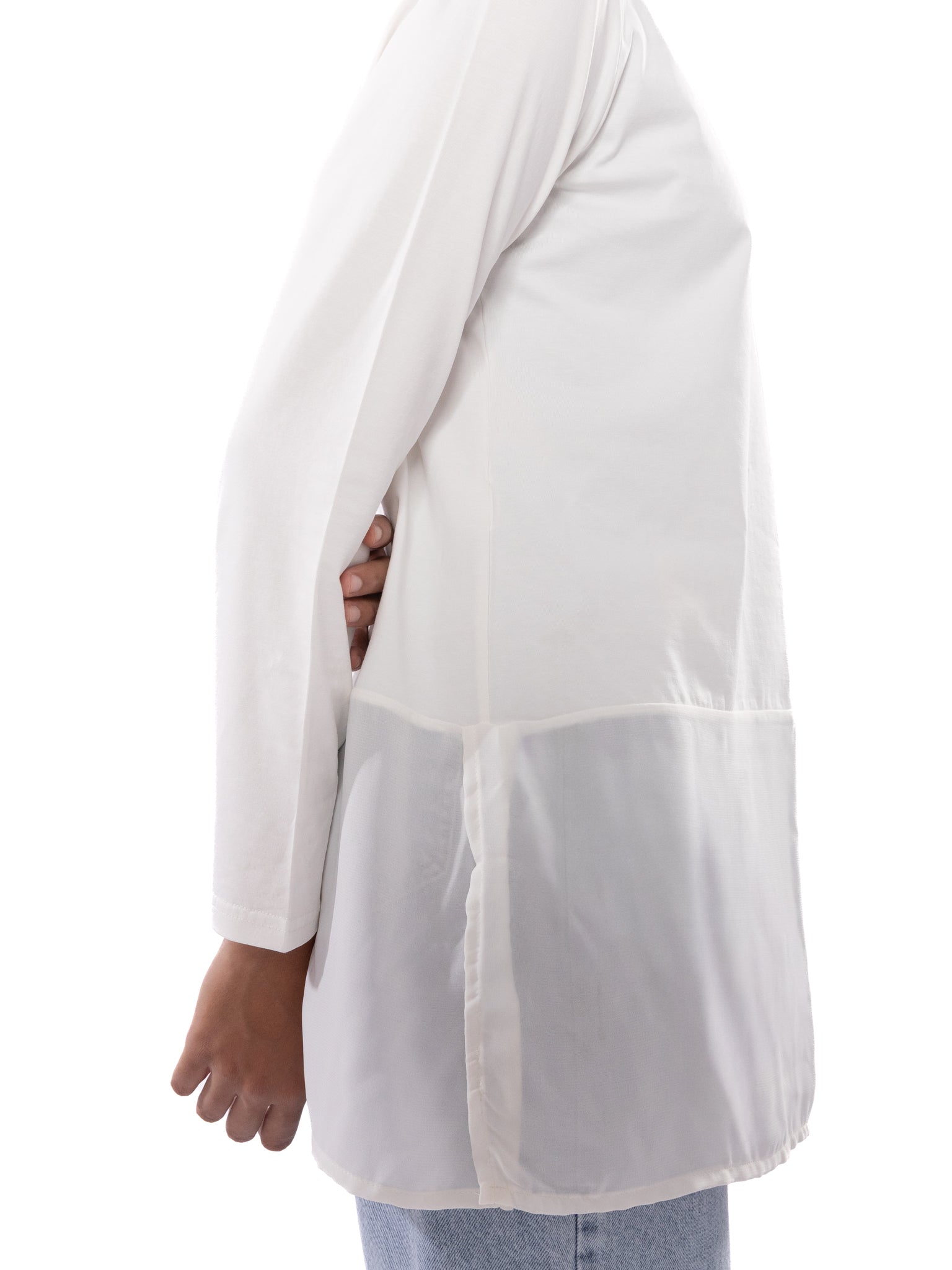 Chiffon Flow High - Neck Top - Glow Modest