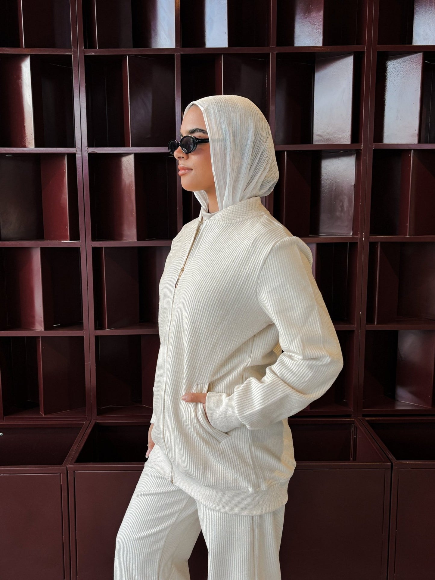 Crème Ribbed Set - Glow Modest