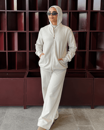 Crème Ribbed Set - Glow Modest