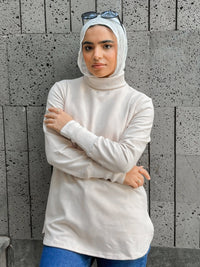 Elevated Cuff High-Neck Top