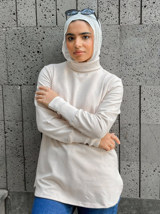 Elevated Cuff High - Neck Top - Glow Modest