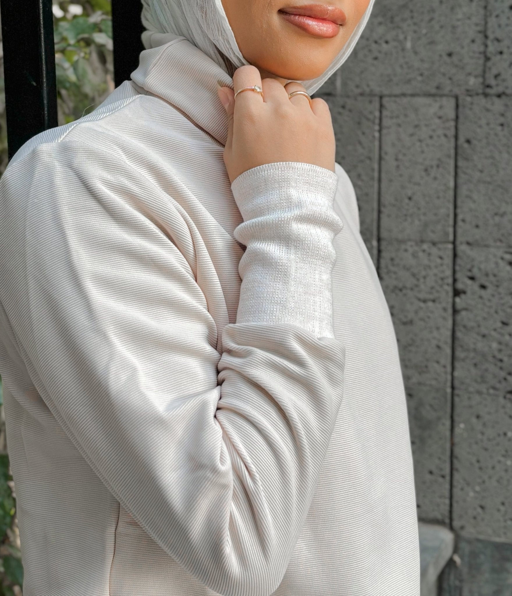 Elevated Cuff High - Neck Top - Glow Modest