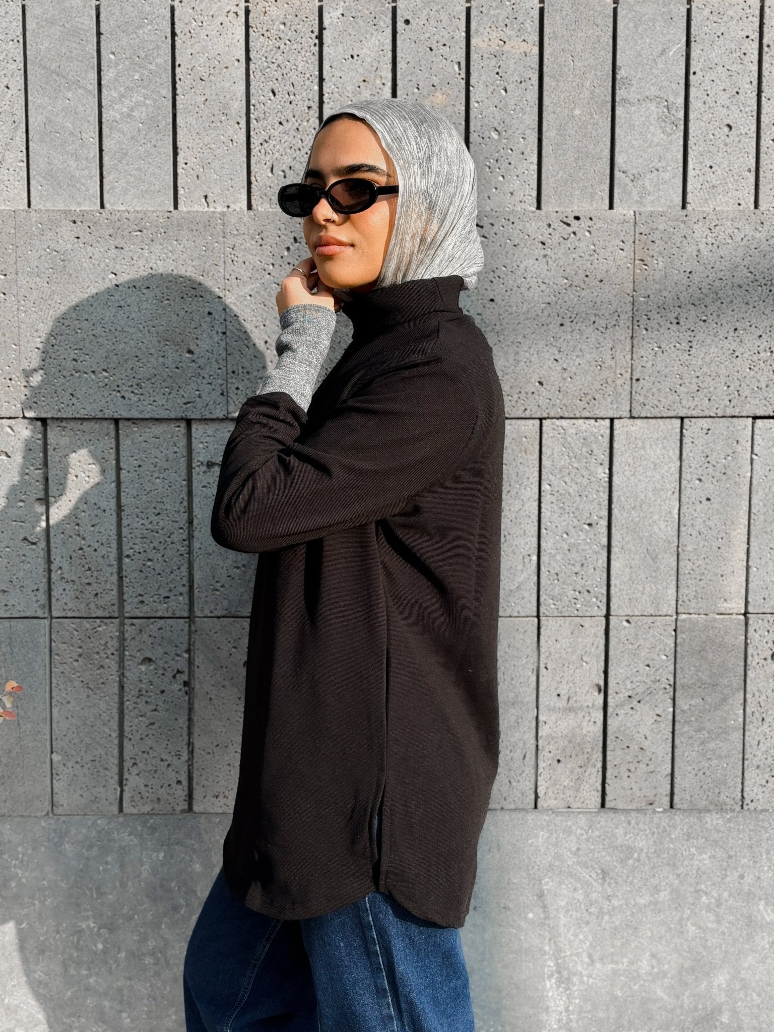 Elevated Cuff High - Neck Top - Glow Modest