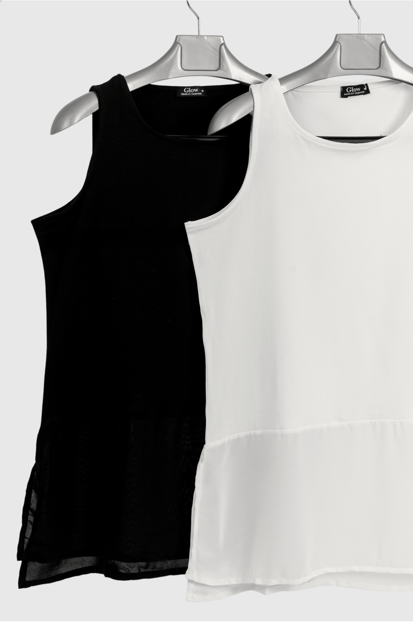 Half & Half Sleeveless Basic - Glow Modest