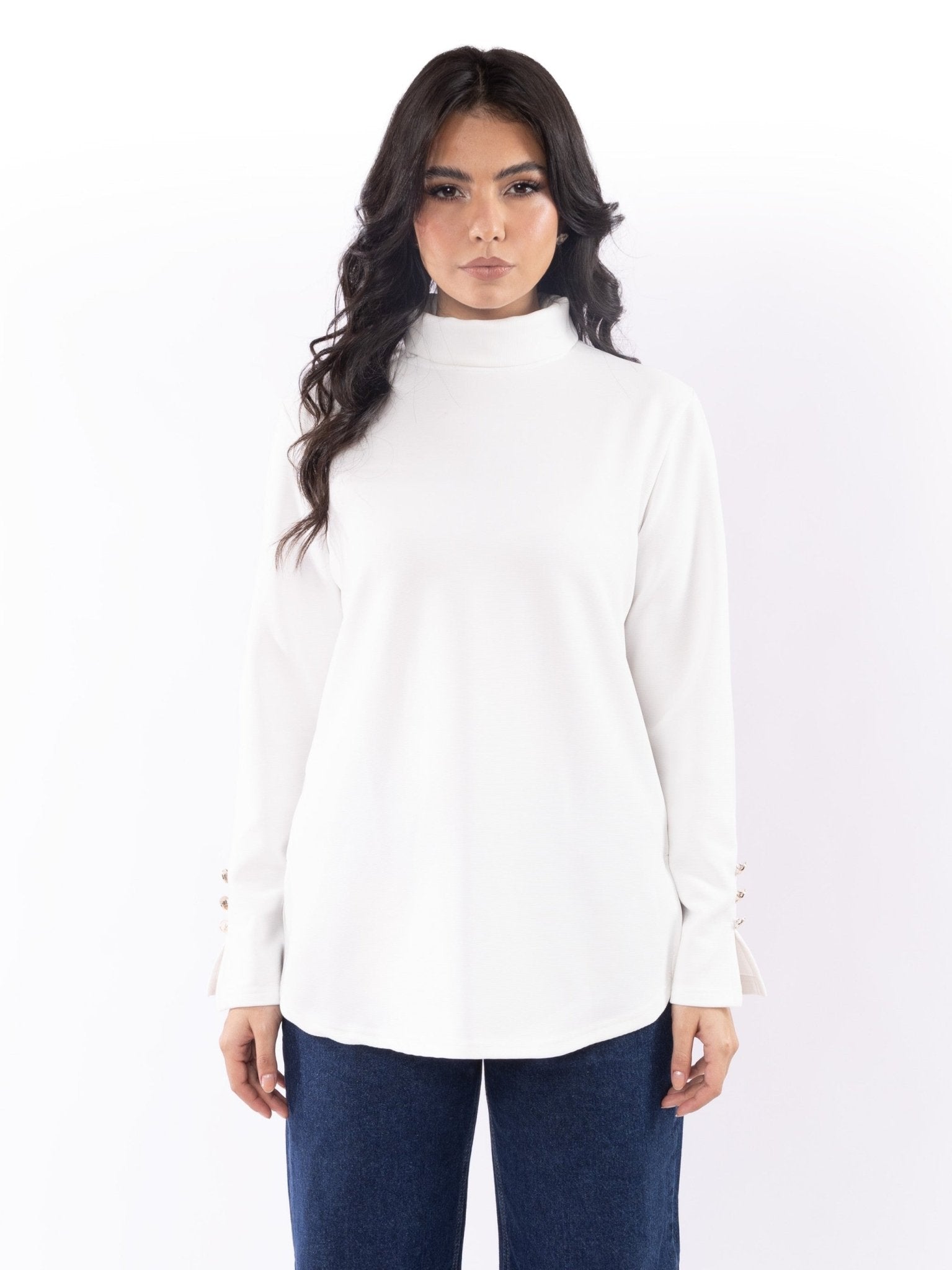 High neck with buttons - Glow Modest