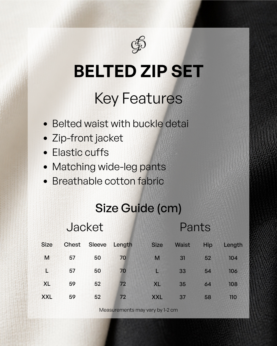 Belted Zip Set