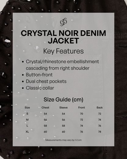 Crystal Noir Denim Jacket