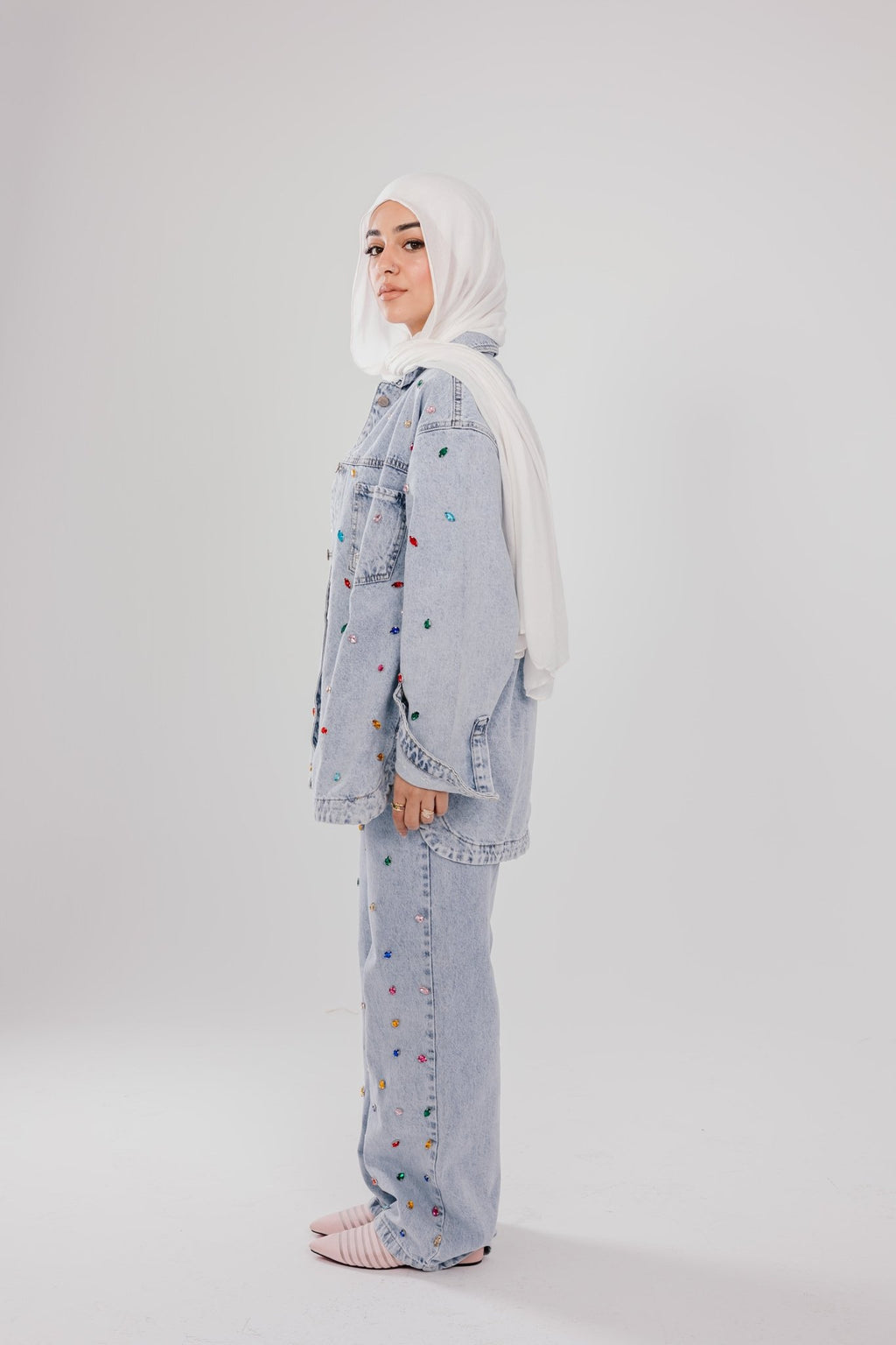 Midnight Spark Denim Pant - Glow Modest