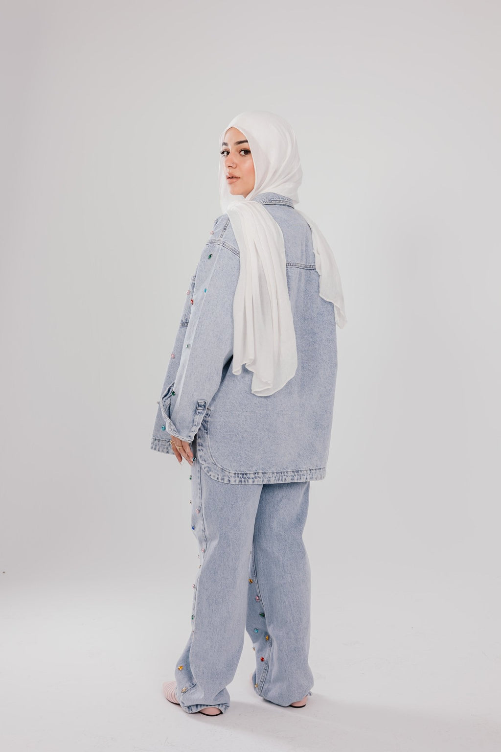Midnight Spark Denim Pant - Glow Modest