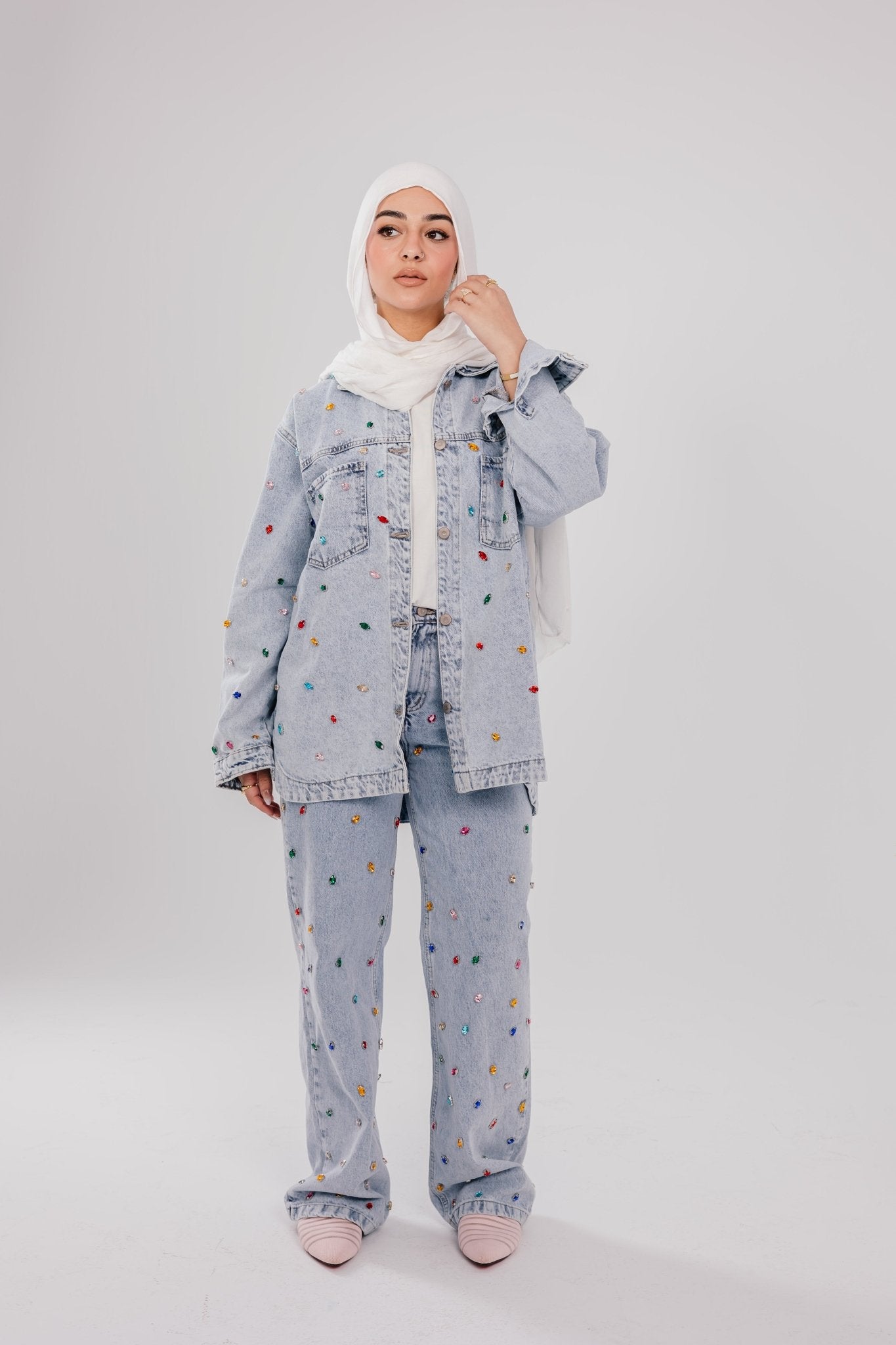 Midnight Spark Denim Pant - Glow Modest