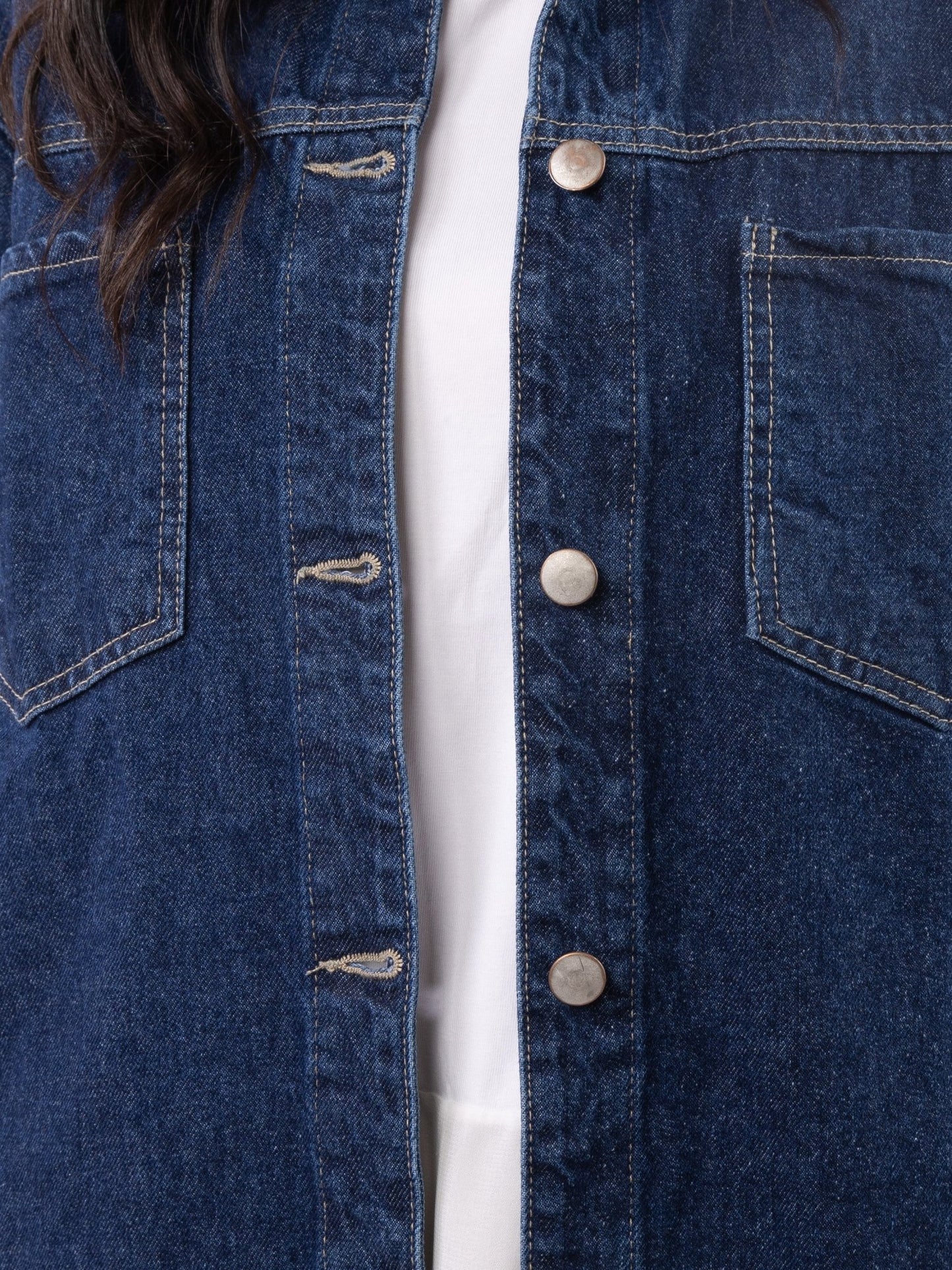 Night denim Jeans Jacket - Glow Modest