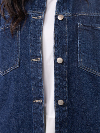 Night denim Jeans Jacket - Glow Modest