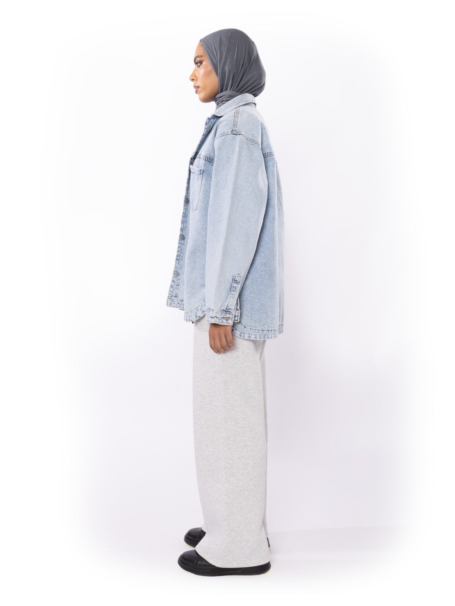 Sky denim Jeans Jacket - Glow Modest