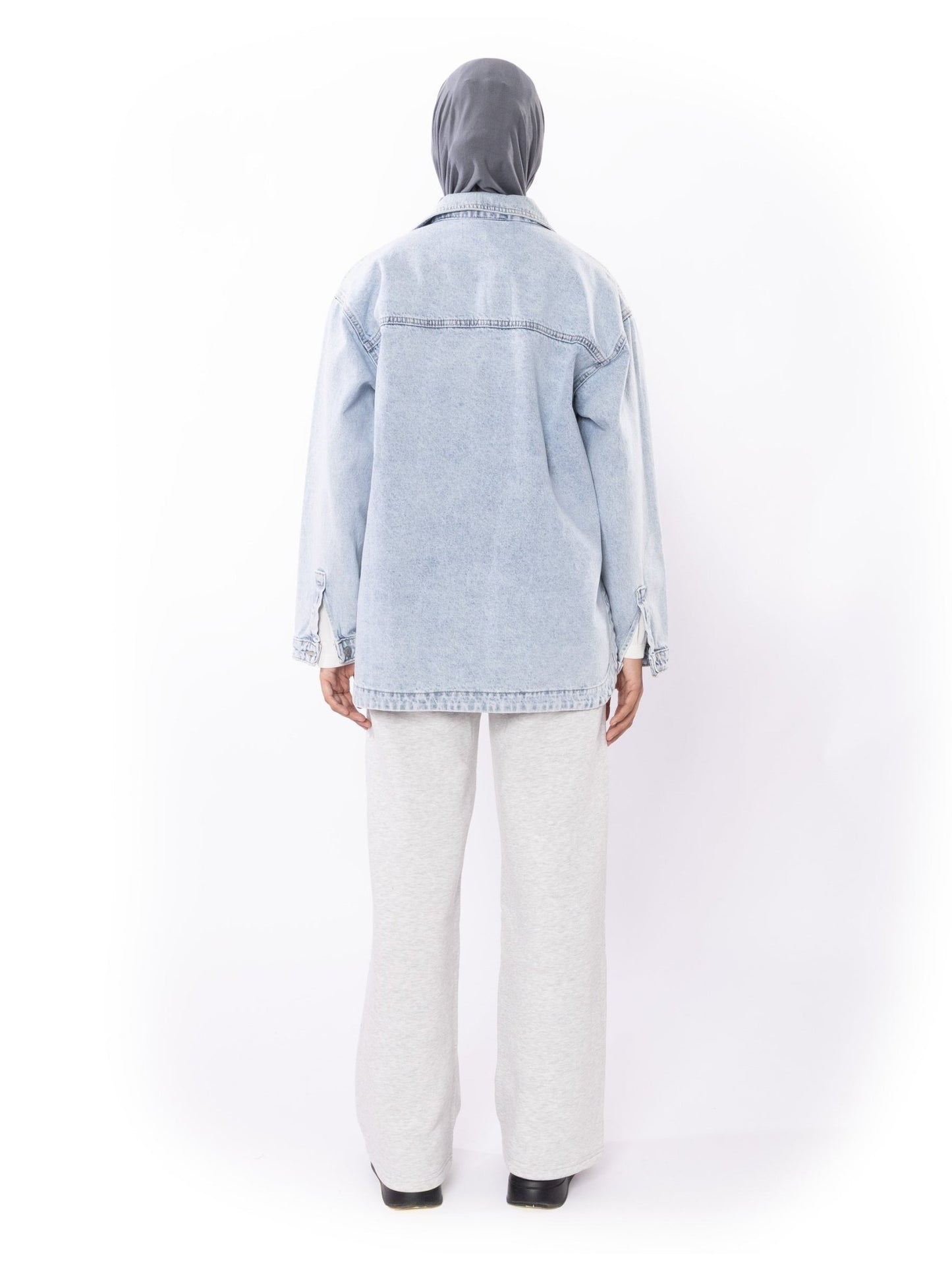 Sky denim Jeans Jacket - Glow Modest