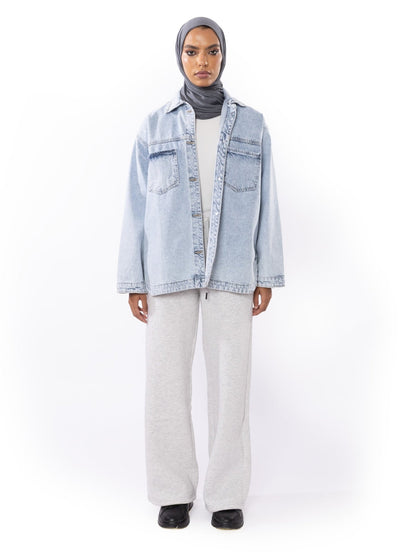 Sky denim Jeans Jacket - Glow Modest