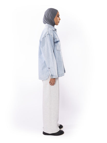 Sky denim Jeans Jacket - Glow Modest