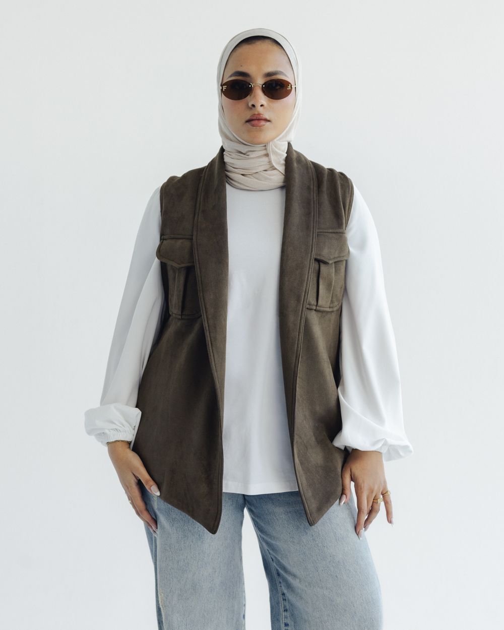 Velvet Belted Vest